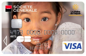 Carte bancaire caritative Société Générale