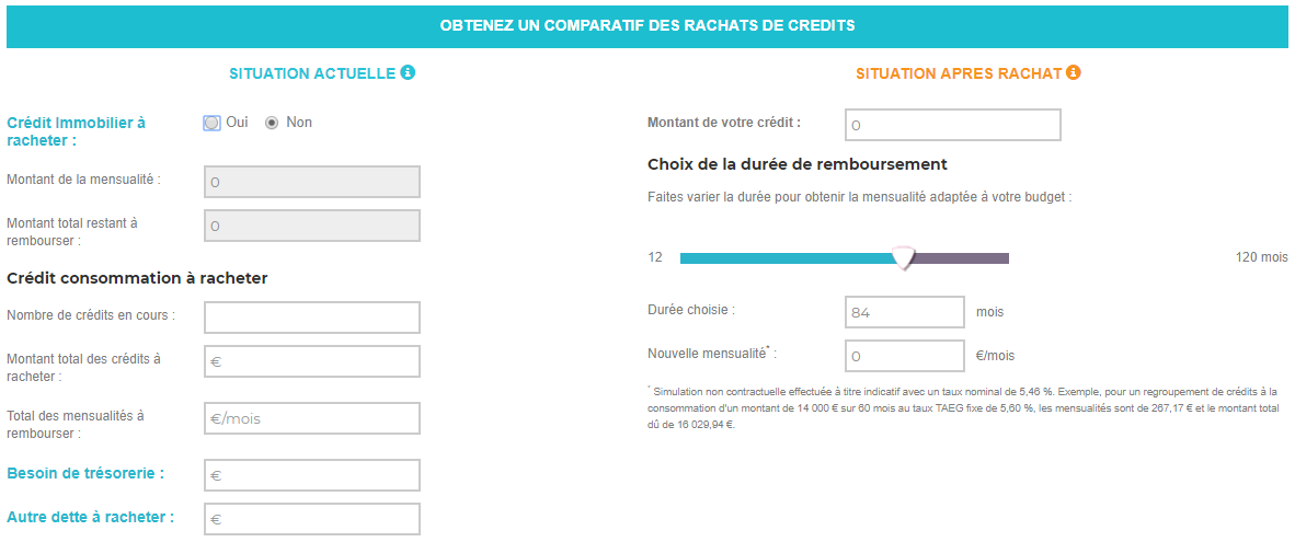 comparateur rachat de crédit